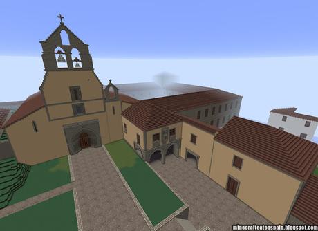 Réplica Minecraft del Monasterio de Santa María la Real de Obona, Asturias, España.