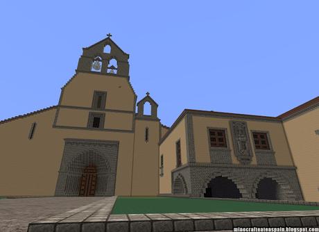 Réplica Minecraft del Monasterio de Santa María la Real de Obona, Asturias, España.