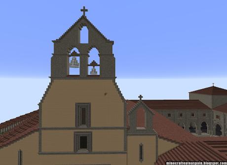 Réplica Minecraft del Monasterio de Santa María la Real de Obona, Asturias, España.