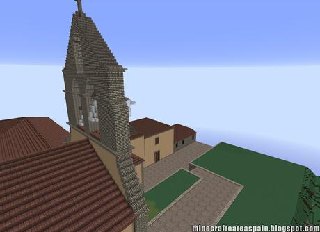 Réplica Minecraft del Monasterio de Santa María la Real de Obona, Asturias, España.