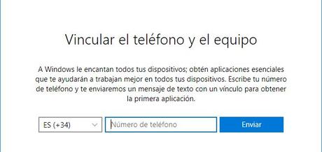 Vincular un móvil a Windows 10