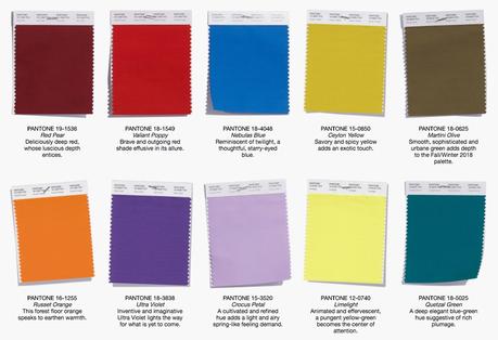 PANTONE desvela los colores de la próxima temporada otoño/invierno 2018 PANTONE desvela los colores de la próxima temporada otoño/invierno 2018