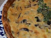 Quiche cebolla, puerro champiñones