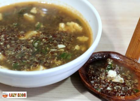 lazy blog sopa coreana con quinoa y tofu detalle