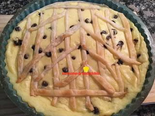 TARTA DE HOJALDRE RELLENA DE CREMA PASTELERA CON PEPITAS DE CHOCOLATE SIN GLUTEN