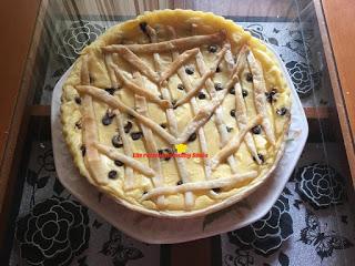 TARTA DE HOJALDRE RELLENA DE CREMA PASTELERA CON PEPITAS DE CHOCOLATE SIN GLUTEN