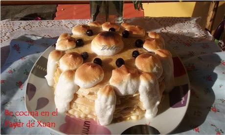 Tarta de frixuelos y arroz con leche