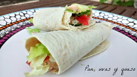 Wrap de salmón con mayonesa de alcaparras