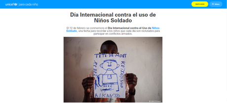 12 de febrero, el (hipócrita) día internacional contra el uso de los niños soldados.