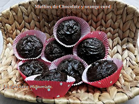 Muffins de Chocolate y Orange Curd