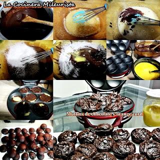 Muffins de Chocolate y Orange Curd
