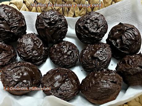 Muffins de Chocolate y Orange Curd