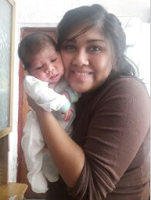 Una paciente luego de tener su hijo en el Hospital local salió a destacar la atención