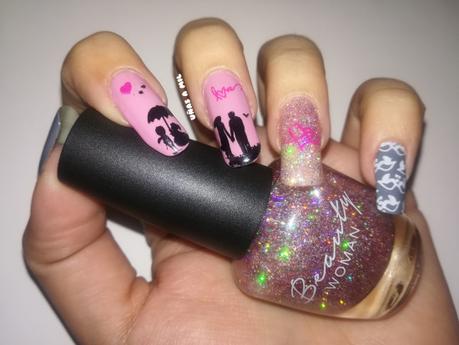 Diseño de uñas para San Valentín