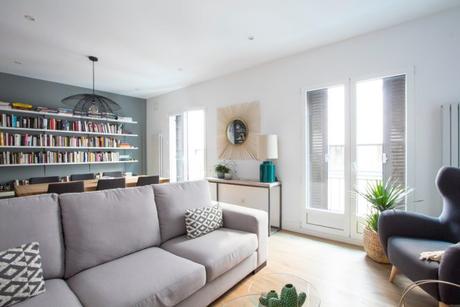 pisos reforma madrid piso malasaña open concept estilo nórdico estilo escandinavo distribución diáfana decoración nórdica decoración neutros decoración moderna cocina abierta 