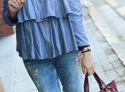 Look jeans floreados