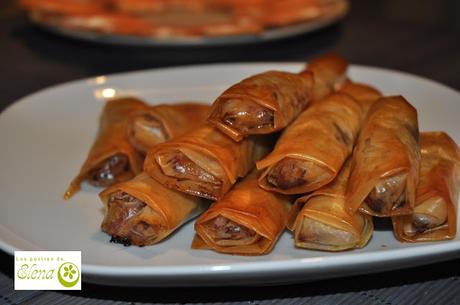 Rollitos de pato y manzana