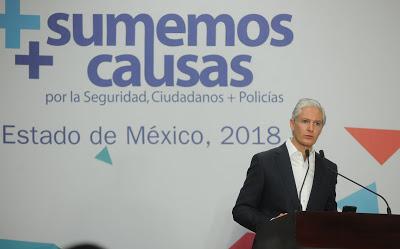 TRABAJAMOS SIN DESCANSO Y SIN ESCATIMAR RECURSOS PARA DAR MÁS SEGURIDAD A LOS MEXIQUENSES: ALFREDO DEL MAZO