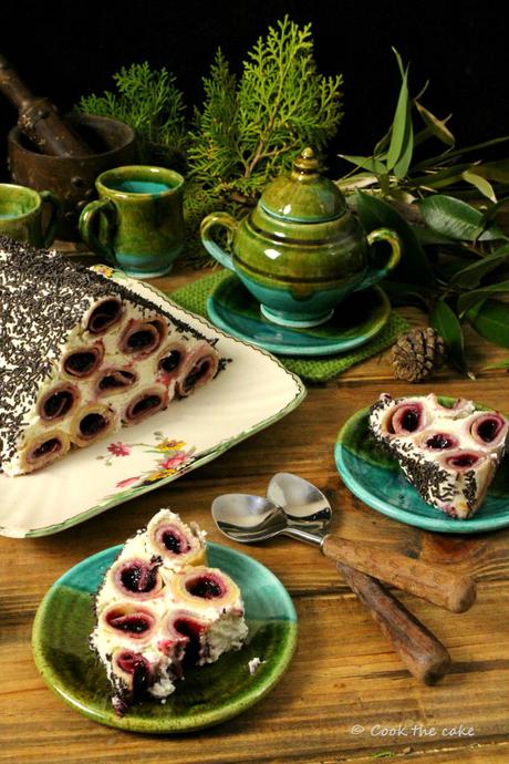 cusma-lui-guguta, woodpile-cake, logs-under-the-snow-cake moldovan-dessert