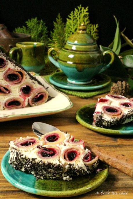 cusma-lui-guguta, woodpile-cake, logs-under-the-snow-cake moldovan-dessert