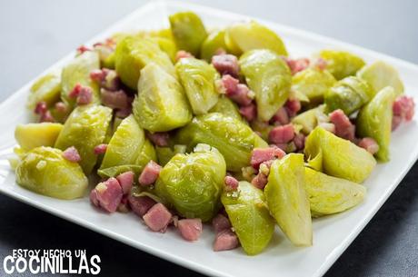 Receta de coles de bruselas con jamón Receta de coles de bruselas con jamón