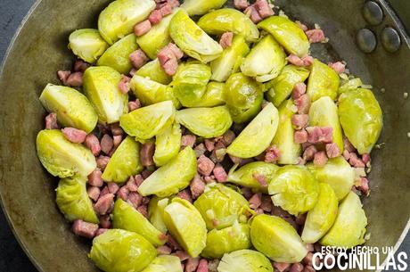 Receta de coles de bruselas con jamón Receta de coles de bruselas con jamón