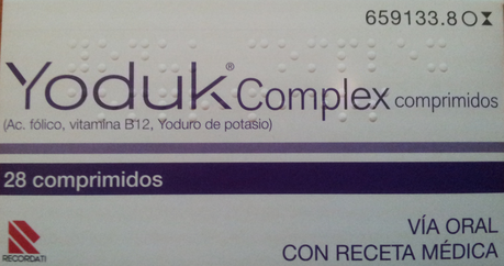 Yoduk complex. Ácido fólico, vitamina b12, yoduro de potasio