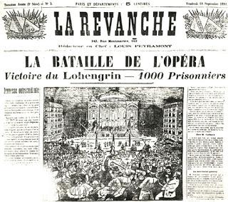 Reseña del éxito de la ópera Lohengrin en París.