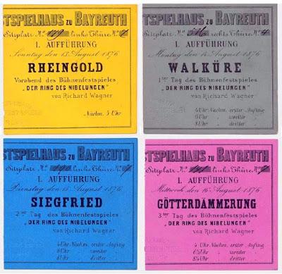 Entradas para la Tetralogía del Anillo del Nibelungo. Entradas para la Tetralogía del Anillo del Nibelungo.