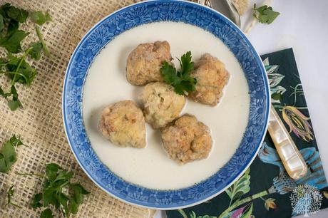 Albóndigas de pescado en gazpachuelo Albóndigas de pescado en gazpachuelo