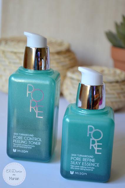 Review Pore Control Peeling Toner y  Pore Refine Silky Essence [Mizon]