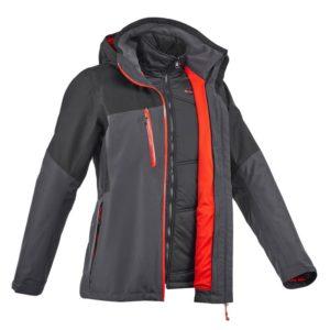 Senderismo y trekking: Caminando bajo la lluvia Chaqueta impermeable desmontable por capas.