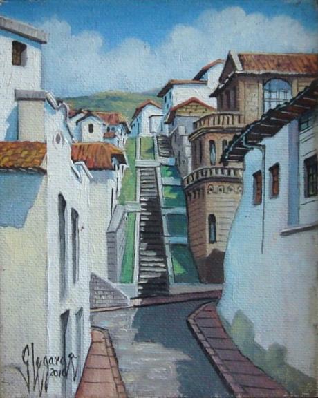 Paisaje de las calles del Centro Histórico de Quito Paisaje de las calles del Centro Histórico de Quito
