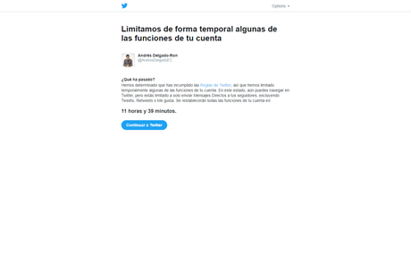 Twitter me bloqueó porque Orlando Pérez
