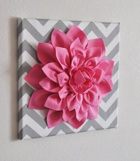 4 Cuadros decorativos con flores hechas de fieltro y papel - Paperblog