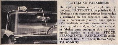 Protección plástica del parabrisas Protección plástica del parabrisas