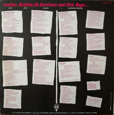 GBH -Leather bristles, No survivors and sick boys Lp 1983