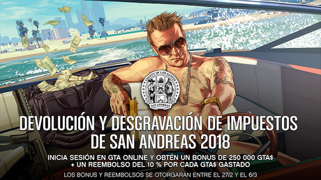 La Devolución y Desgravación de Impuestos de 2018 llega a Grand Theft Auto Online