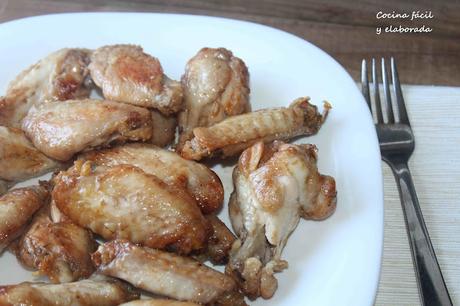 ALITAS DE POLLO AL HORNO CON SOJA Y JENGIBRE