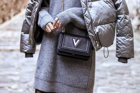 WOOL DRESS WITH LACE