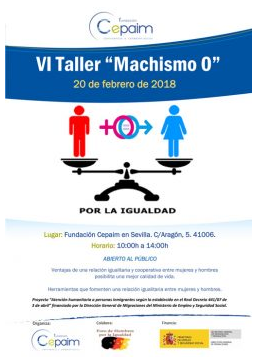 VI Taller “Machismo 0”: Sevilla 20-02-2018 Fundación CEPAIM