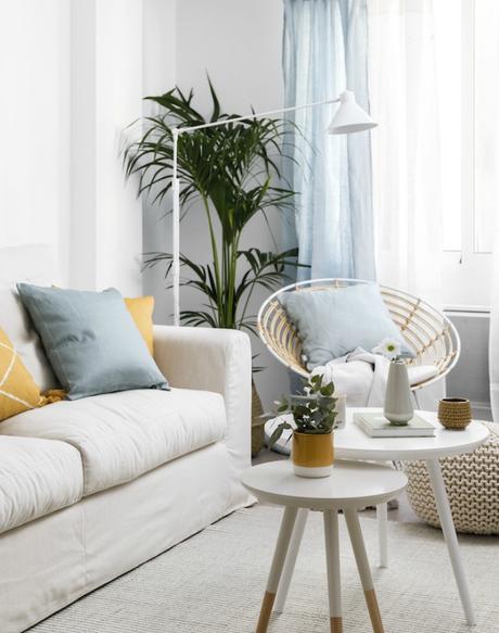 Un apartamento con una decoración natural y fresca Un apartamento con una decoración natural y fresca