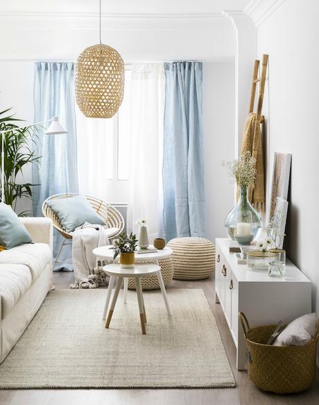 Un apartamento con una decoración natural y fresca Un apartamento con una decoración natural y fresca