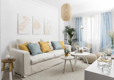 Un apartamento con una decoración natural y fresca Un apartamento con una decoración natural y fresca