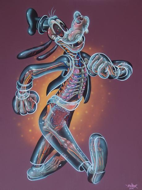 Este artista callejero abre los cuerpos de personajes para descubrir sus órganos