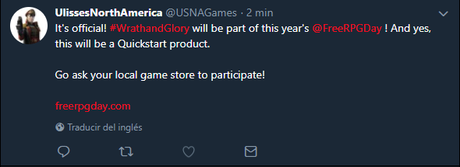 Wrath & Glory en el Free RPG Day: Confirmado Wrath & Glory en el Free RPG Day: Confirmado