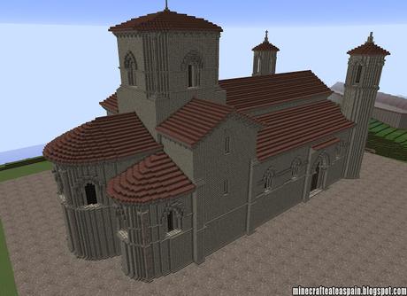 Réplica Minecraft de la Iglesia de San Martín de Tours, Fromista, Palencia, España.