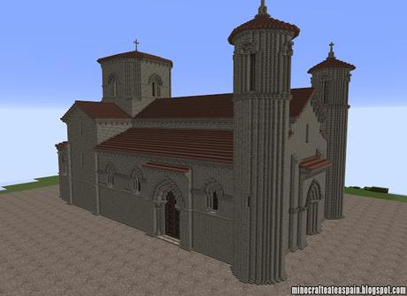 Réplica Minecraft de la Iglesia de San Martín de Tours, Fromista, Palencia, España.