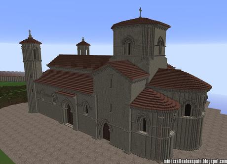 Réplica Minecraft de la Iglesia de San Martín de Tours, Fromista, Palencia, España.