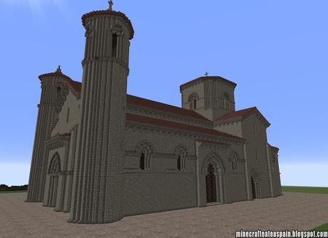 Réplica Minecraft de la Iglesia de San Martín de Tours, Fromista, Palencia, España.